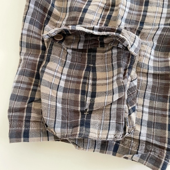 Club Room Tan Plaid Cargo Men’s shorts size 32W - Picture 11 of 15